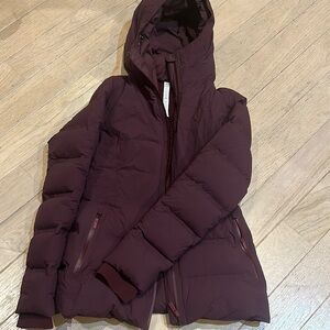 Red Quilted Puffer Jacket
